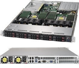 Platforma 1123US-TR4, H11DSU-IN 119UTS-R1K02P-T, 1U, Dual EPYC 7001/2, DDR4, 4xGbE, 10x 2.5